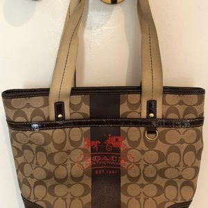 Coach Medium Brown Leather Tote Bag